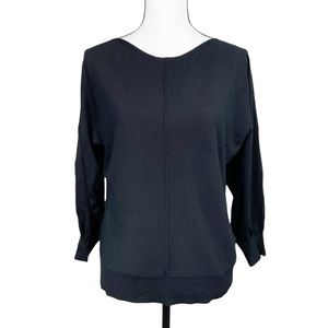 NWT Max Studio Black Boatneck Knit Top
